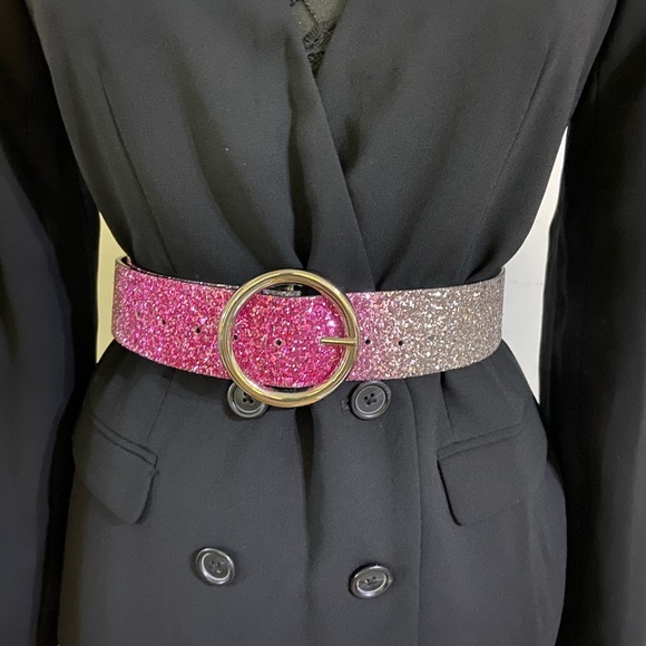 Vintage leather wide belt - Picture 3 of 10